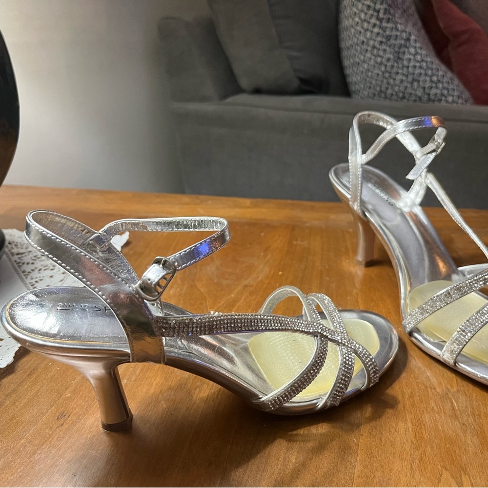 Silver sparkly shoes